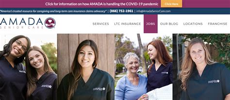 amada senior care jobs